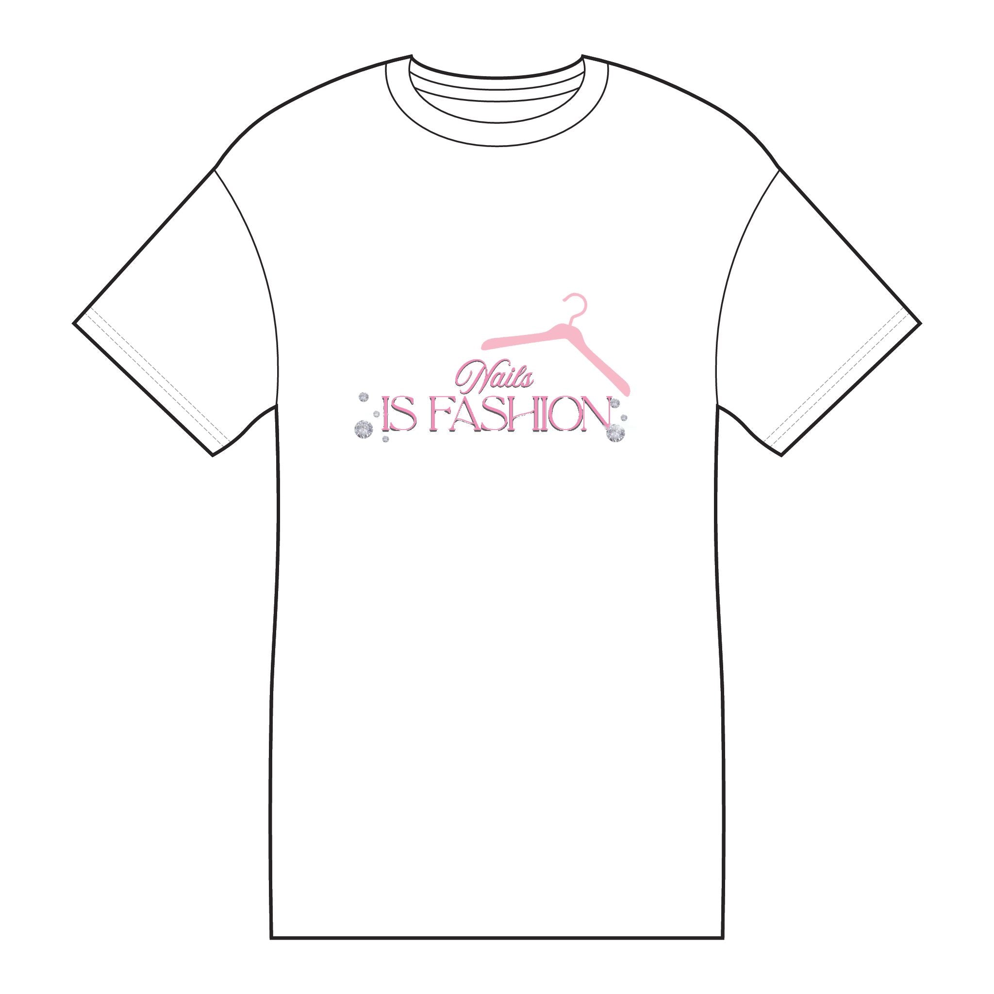Nails Is Fashion Tee — Pink Hanger Nail Tech Shirt
